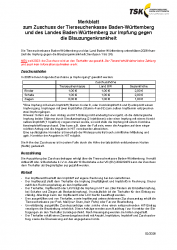 2026 – Merkblatt zum Zuschuss zur Impfung gegen die Blauzungenkrankheit