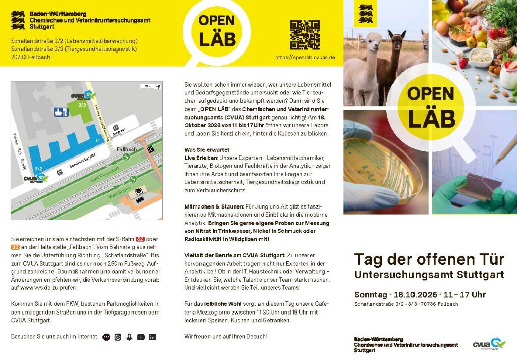 OPEN LÄB – Untersuchungsamt Fellbach – Tag der offenen Tür am 18. Oktober 26