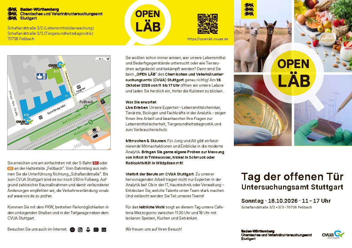 OPEN LÄB – Untersuchungsamt Fellbach – Tag der offenen Tür am 18. Oktober 26